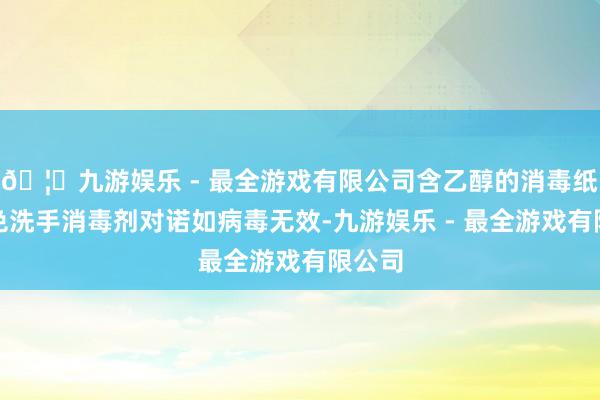 🦄九游娱乐 - 最全游戏有限公司含乙醇的消毒纸巾和免洗手消毒剂对诺如病毒无效-九游娱乐 - 最全游戏有限公司